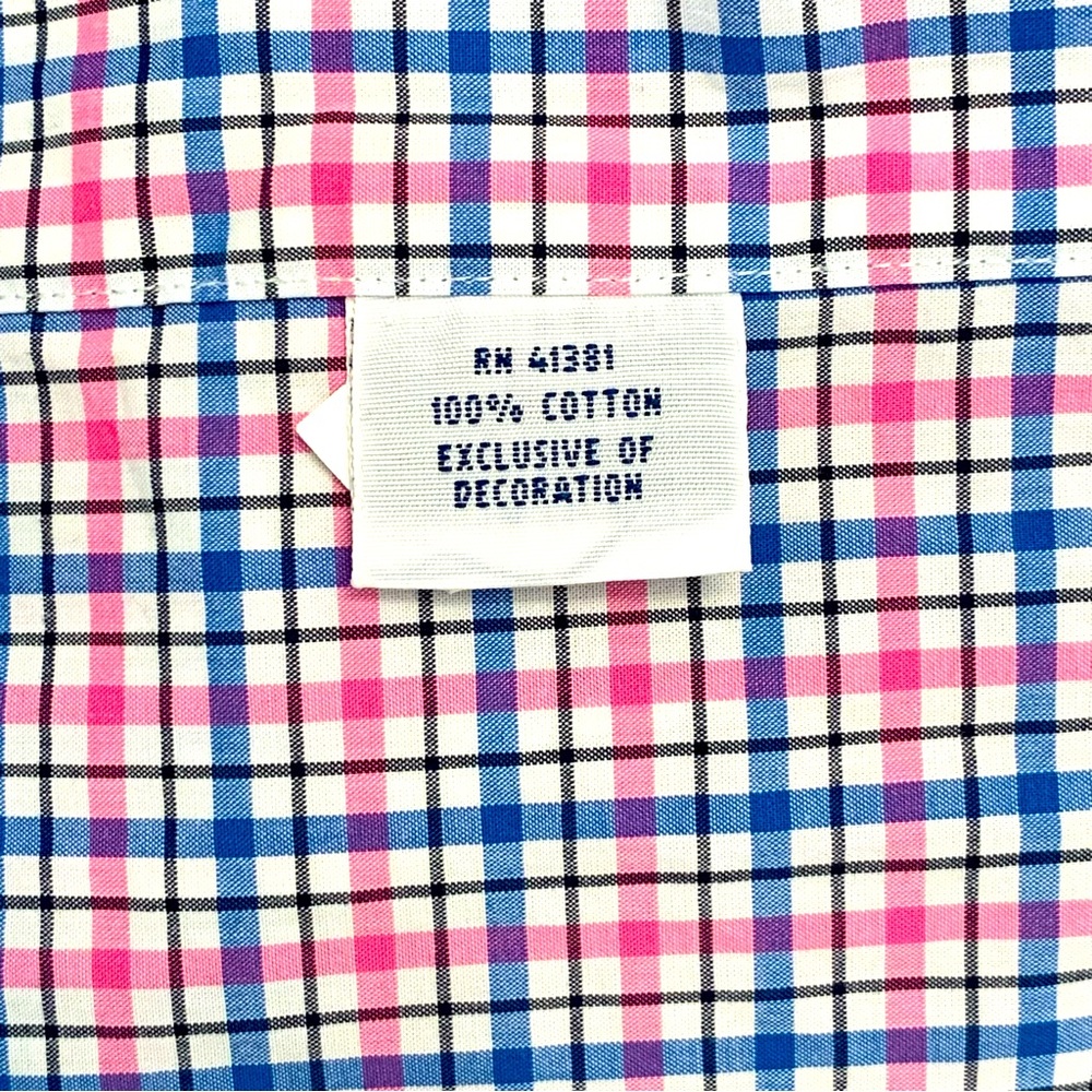 Polo Ralph Lauren Men's Size Large Blue Pink Plaid Button Down Long Sleeve Shirt - Picture 6 of 7